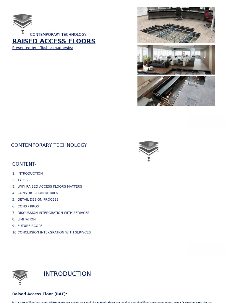 Understanding Raised Access Floors | PDF | Concrete | Building Technology