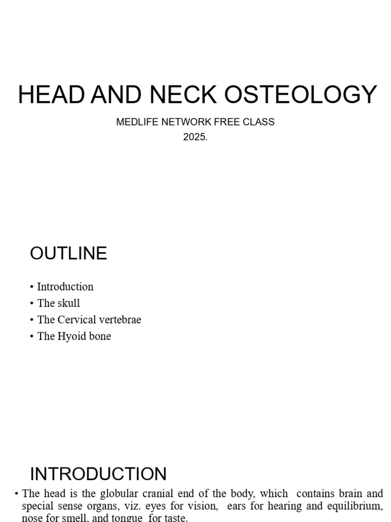 Head and Neck Osteology Overview | PDF | Skull | Vertebra