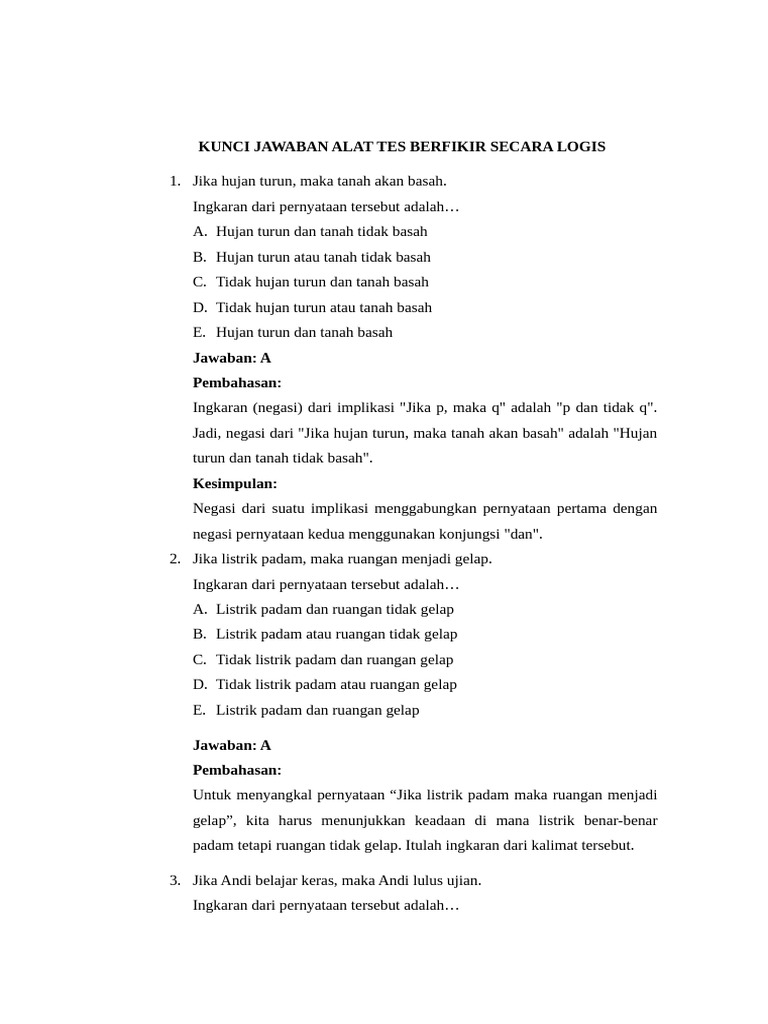 Ingkaran Logika dan Deret Angka | PDF