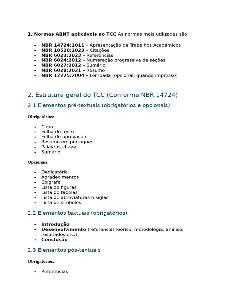 Normas ABNT para TCC: Guia Completo | PDF | Citação | Abstract (resumo)