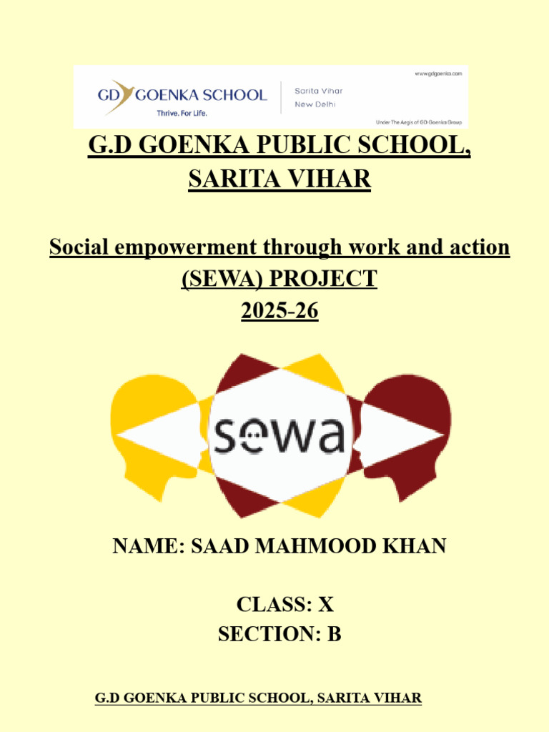 SEWA Project Guidelines for Students | PDF | Empathy | Thought