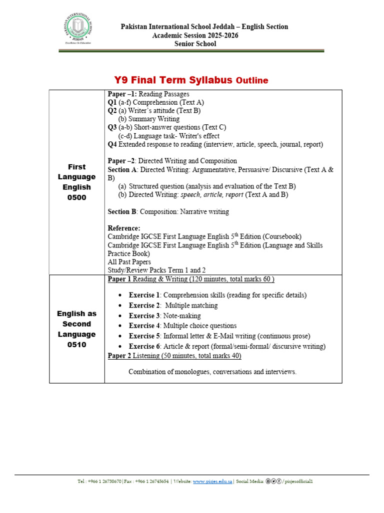 Y9 Final Term Syllabus 2025-2026 | PDF | Caliphate | Abrahamic Religions
