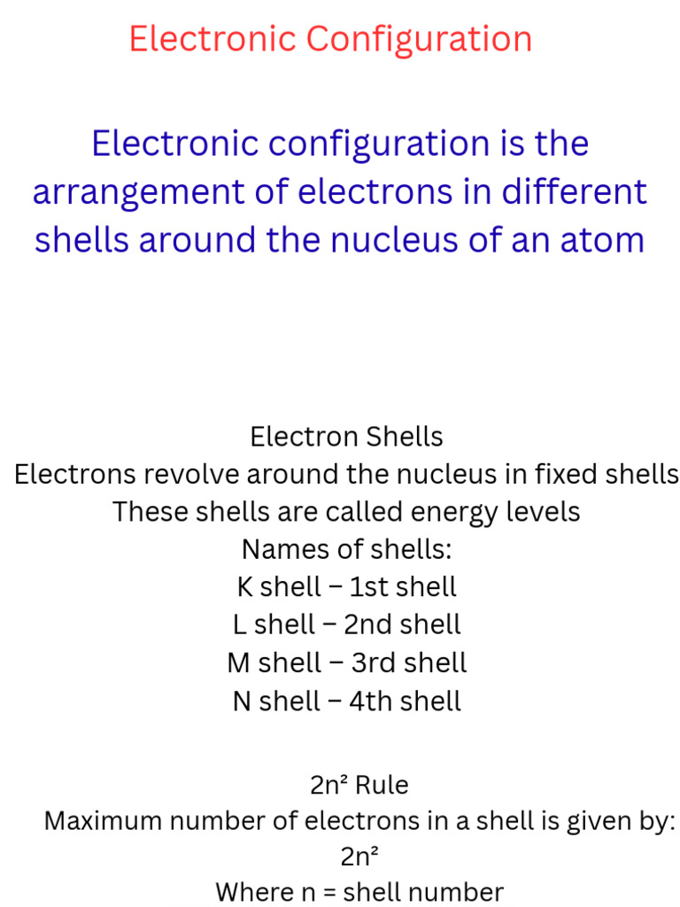 Understanding Electronic Configuration and Isotopes | PDF | Electron ...