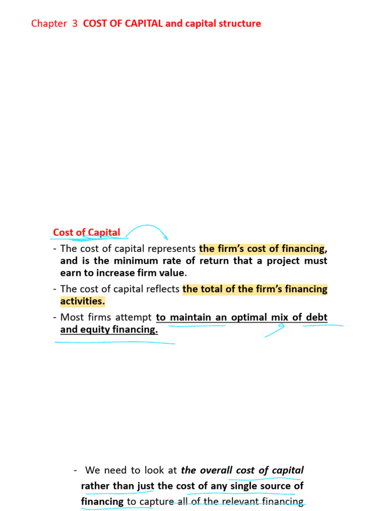 Cost of Capital and Capital Structure | PDF | Equity (Finance ...