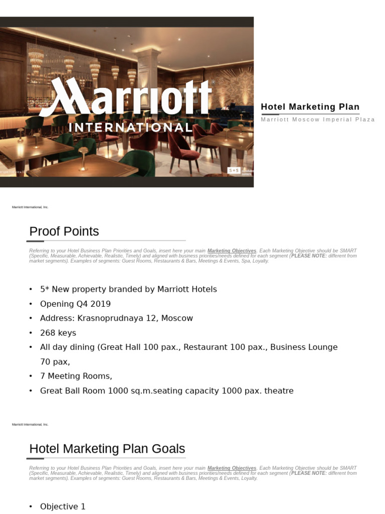Marriott Moscow Hotel Marketing Plan | PDF | Hotel | Marriott International