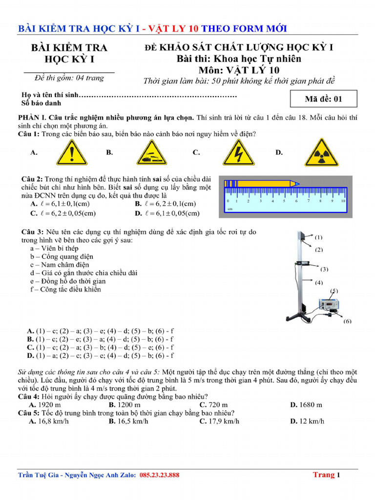 De On Tap Hoc Ky 1 de So 01 Theo Minh Hoa 2025 | PDF
