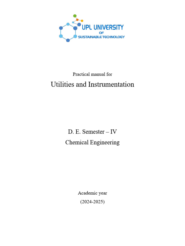Utilities and Instrumentation Practical Manual | PDF | Water ...