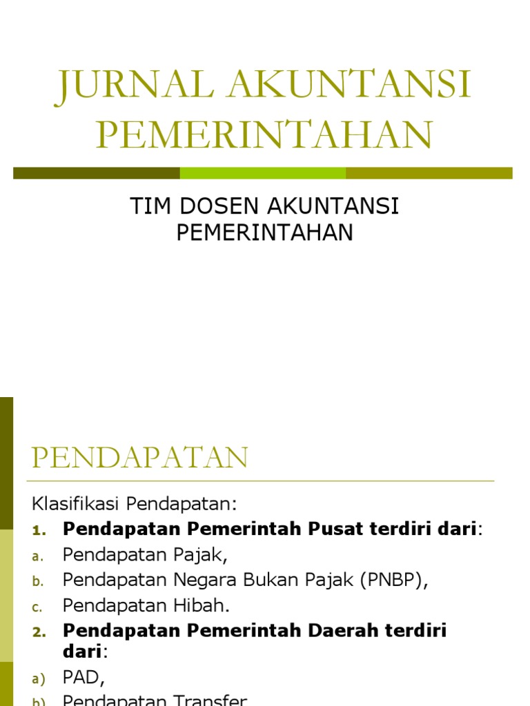 Akuntansi Pemerintahan Jurnal