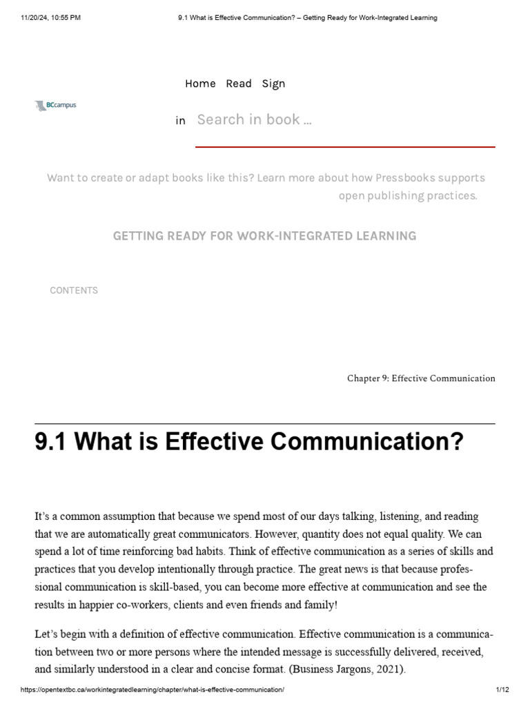 Effective Communication Skills Guide | PDF | Communication | Nonverbal ...