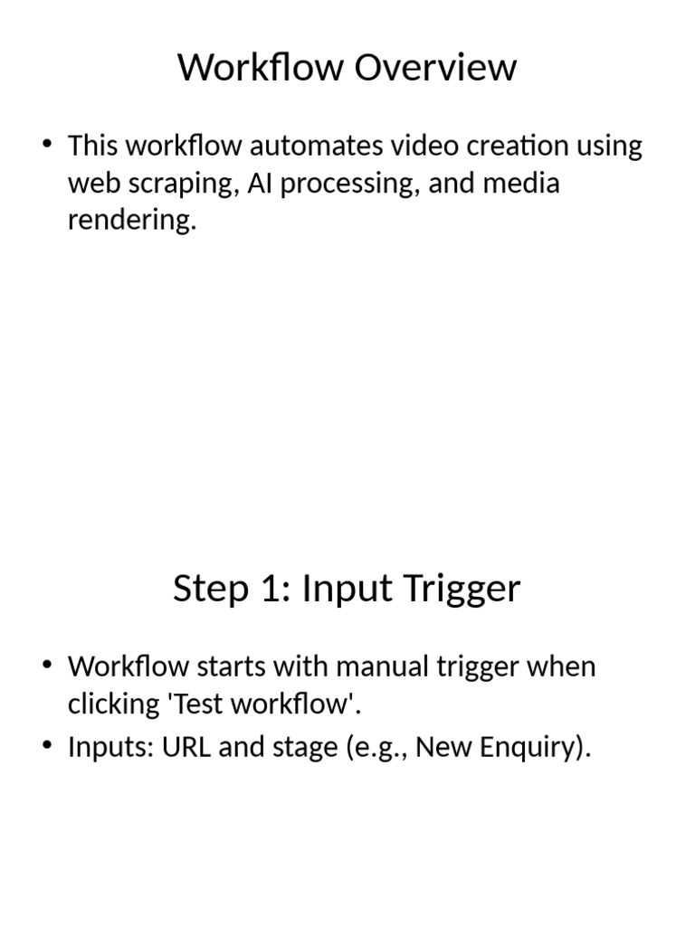Automated Video Creation Workflow | PDF