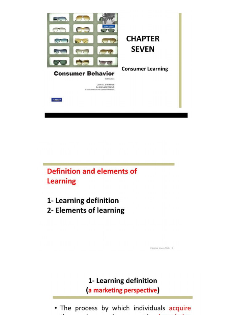 Consumer Learning 1 | PDF