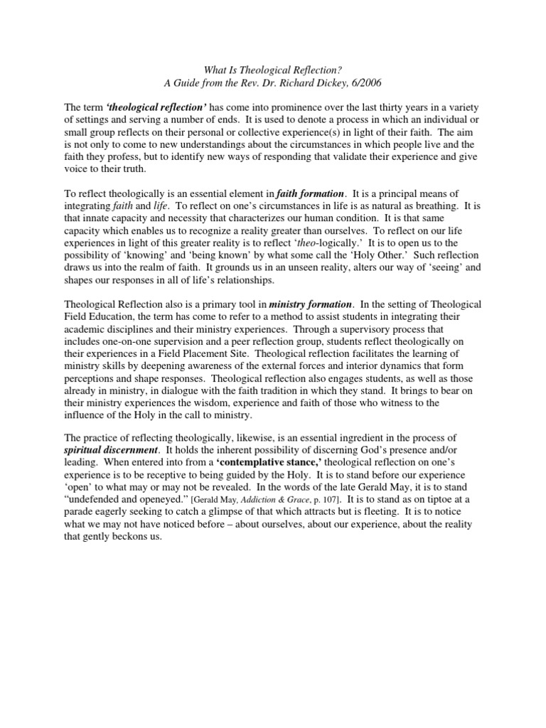 Theological reflection questions image