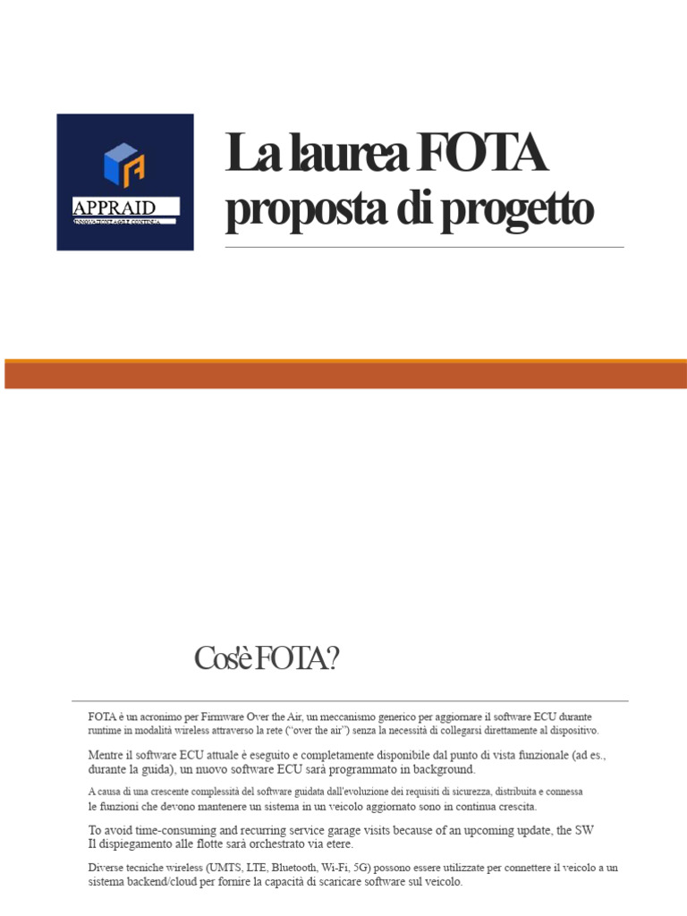 Presentazione FOTA | PDF