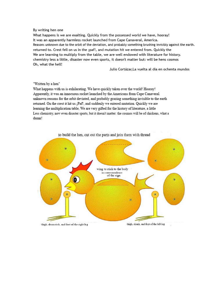 In Writing Chicken One | PDF