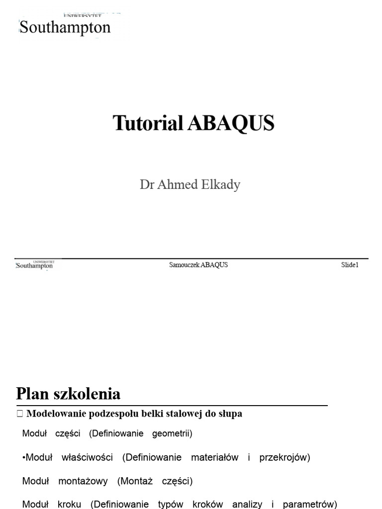 Tutorial ABAQUS | PDF