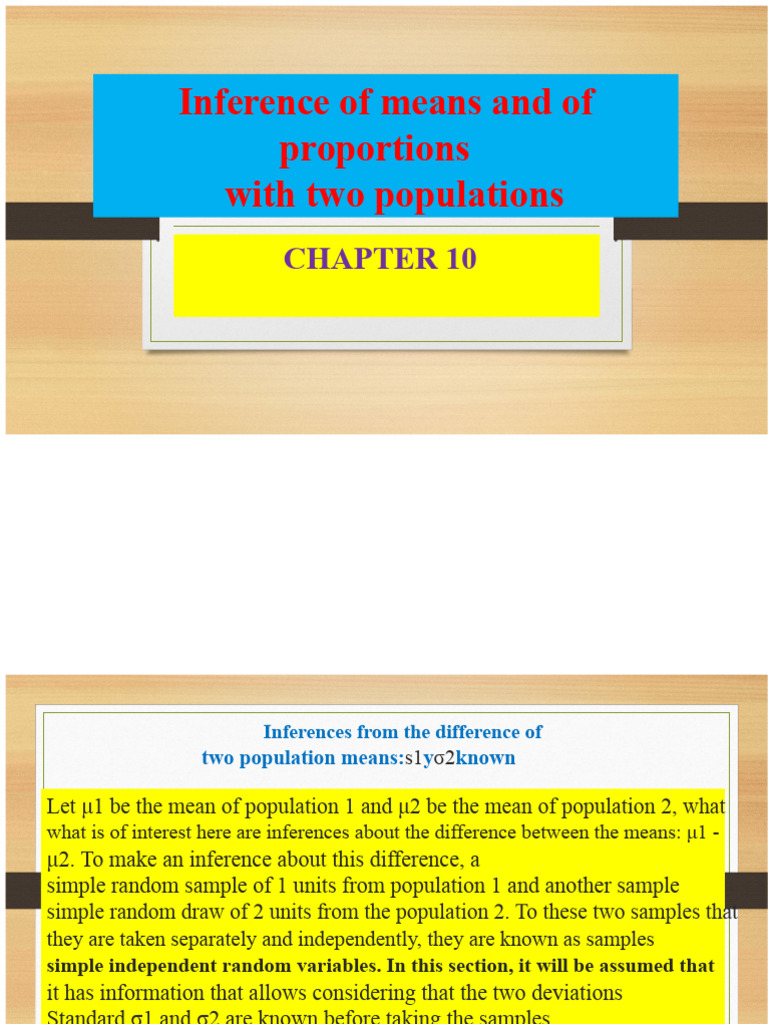 Difference of Two Population Means Analysis | PDF | Variance | P Value