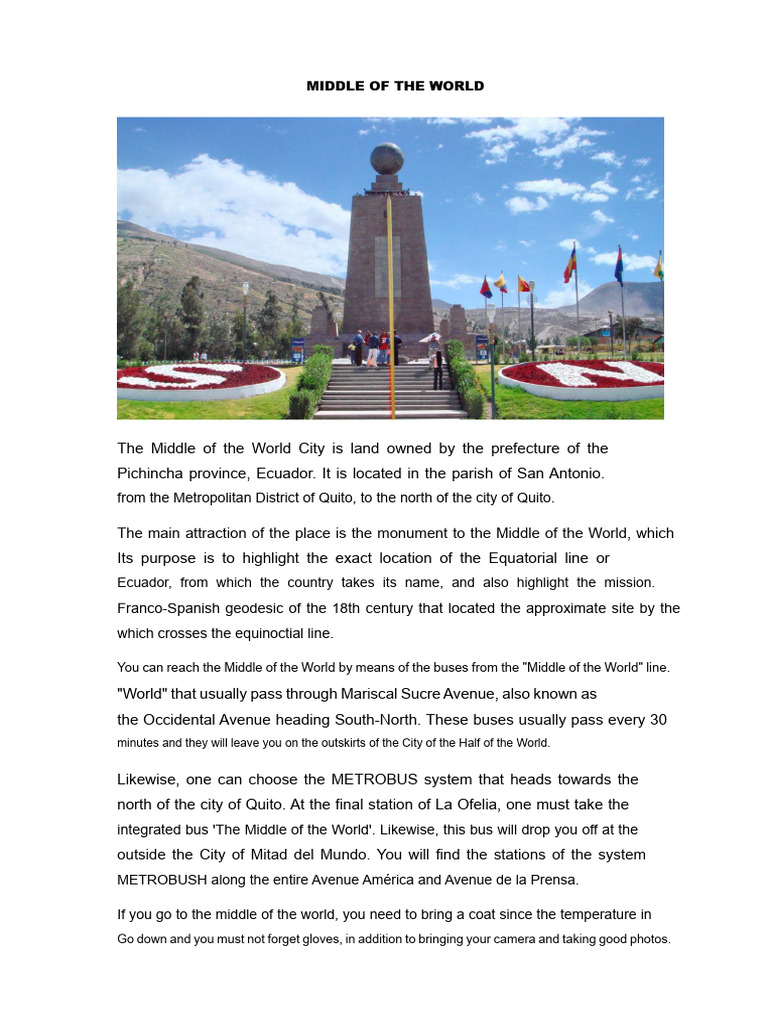 Middle of The World | PDF