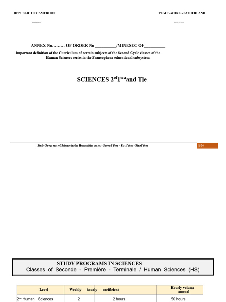 Human Sciences Curriculum Overview | PDF | Science | Learning