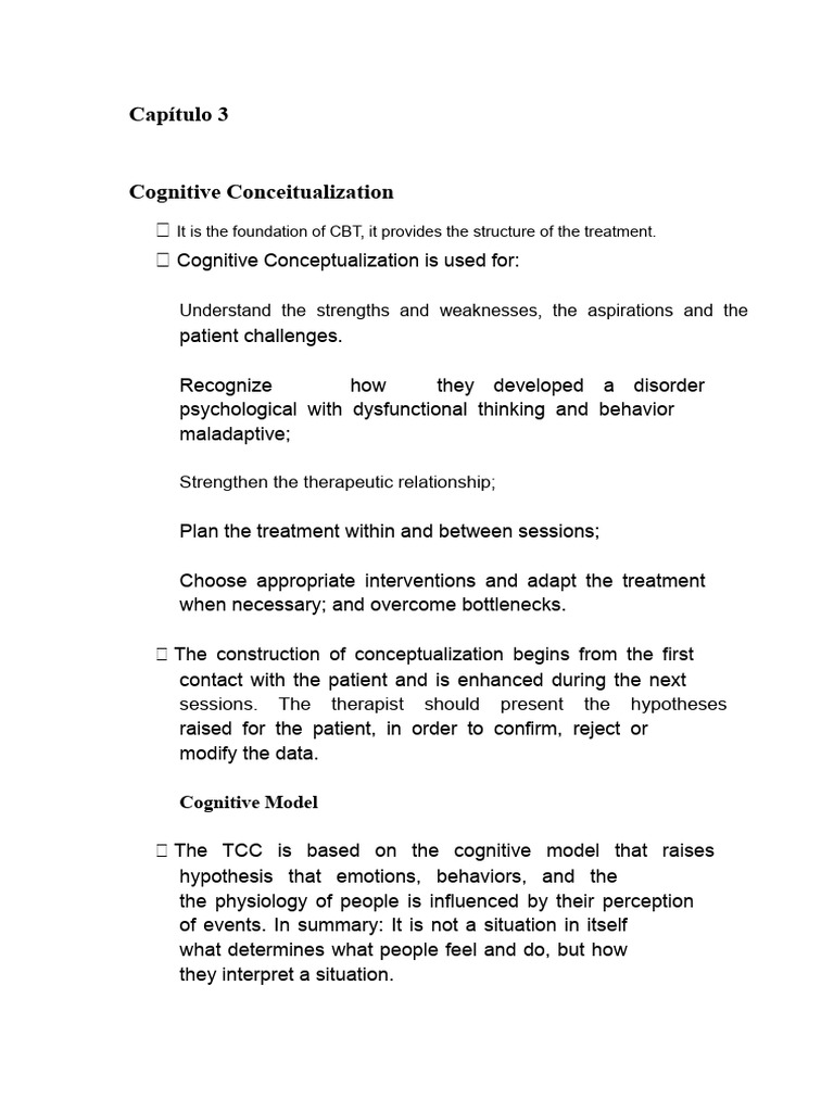 Chapter 3 Book Judith Beck | PDF | Cognitive Behavioral Therapy ...