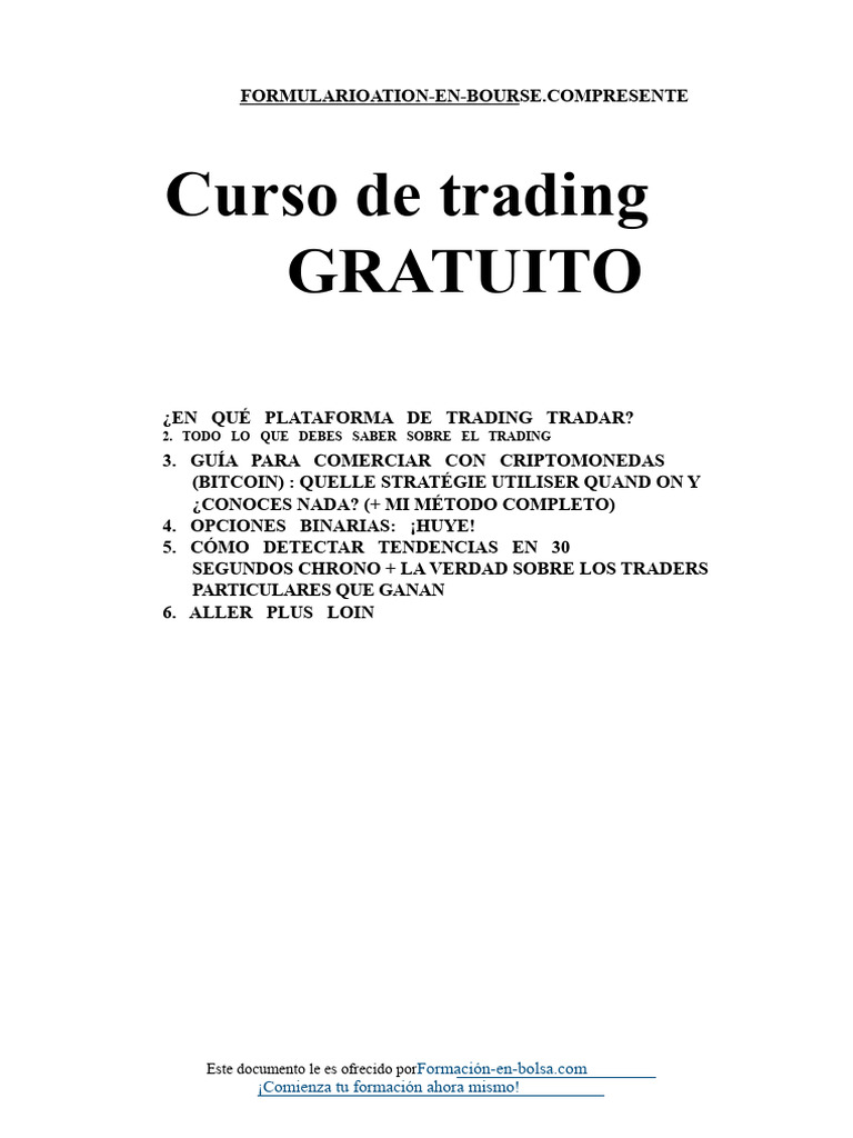 Guía Completa de Trading para Principiantes | PDF | Comerciante ...