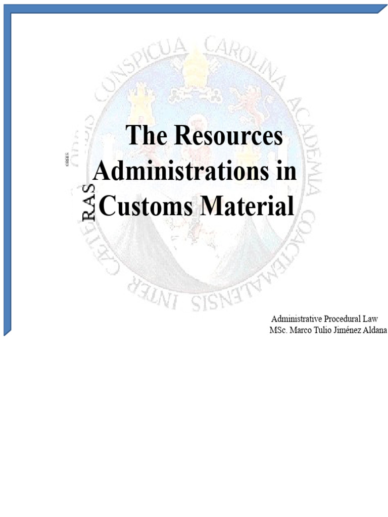 Administrative Resources in Customs Matters | PDF | Customs | Tribunal