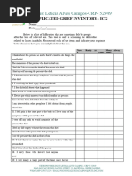 Complicated Grief Inventory Tool | PDF