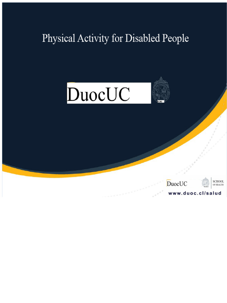Physical Activity Guide for Disabilities | PDF | Disability | Muscular ...