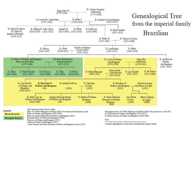 Brazilian Imperial Family Tree | PDF | Royalties | Nobility