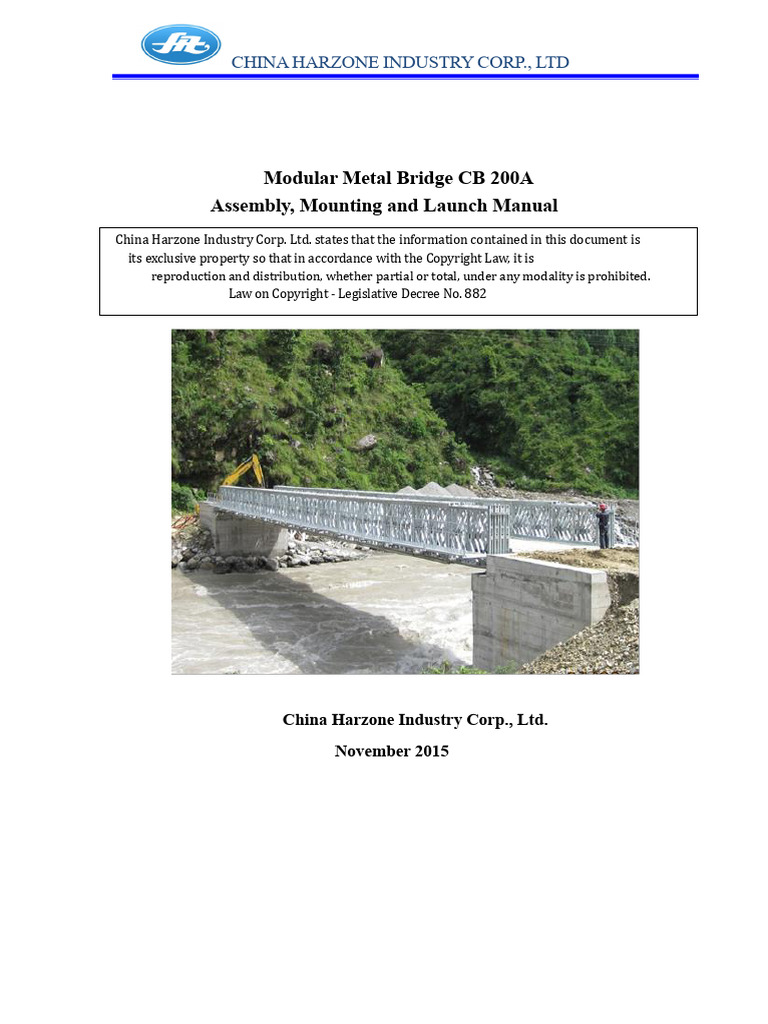 CB200A Modular Metal Bridge Manual | PDF | Bridge | Beam (Structure)