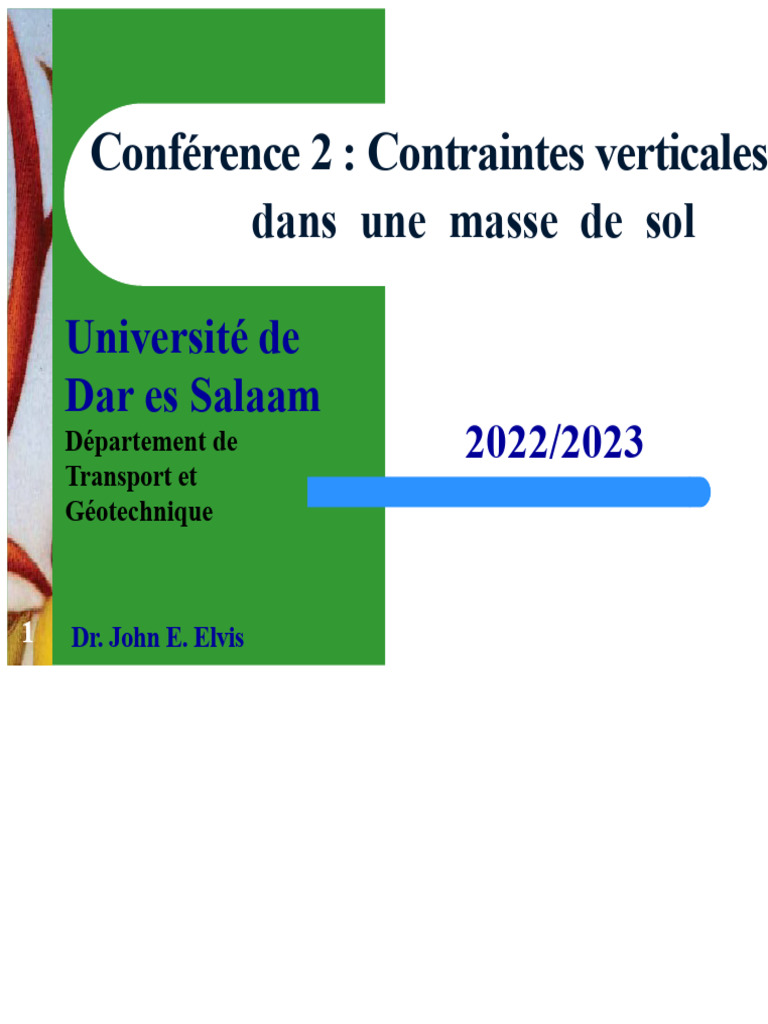 Contraintes verticales dans le sol | PDF | Élasticité (Physique) | Porosité
