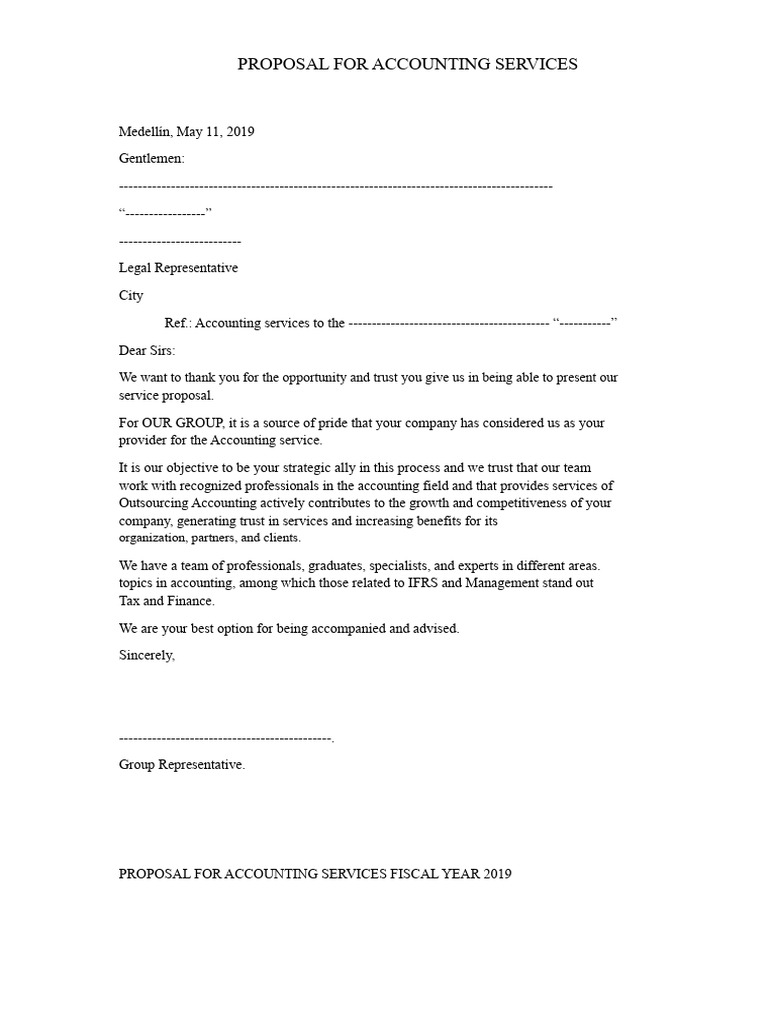 Accounting Services Proposal 2019 | PDF | Accounting | Taxes
