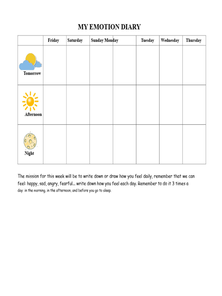 Daily Emotion Tracking Journal | PDF