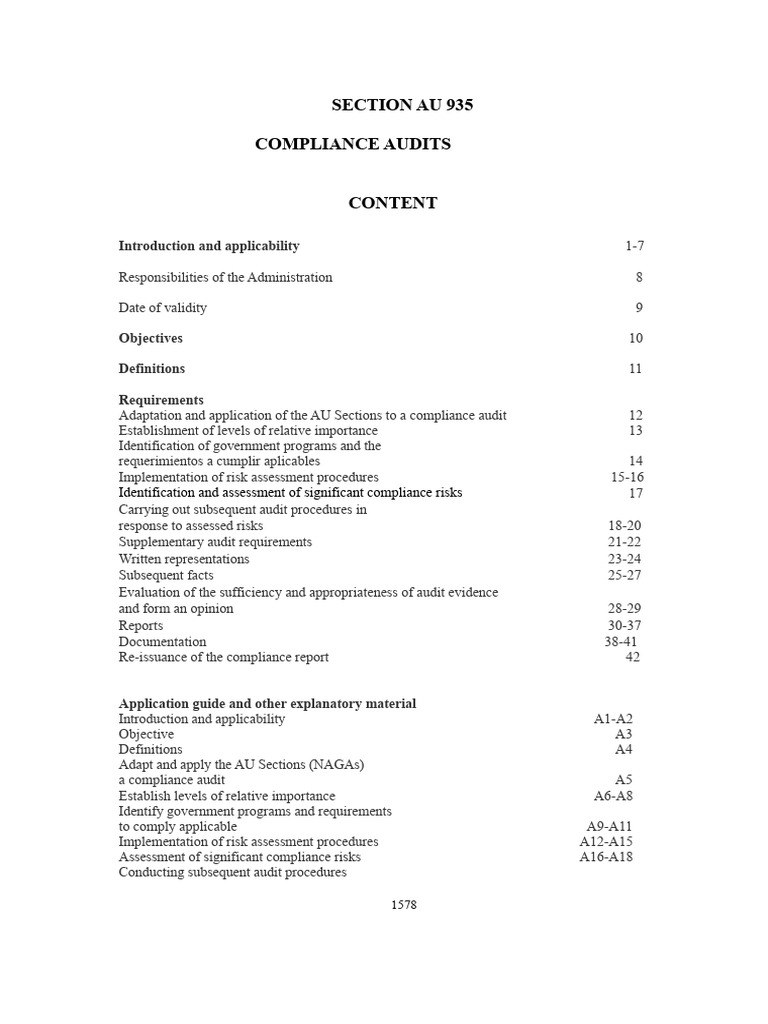 AU - 935 - 2023 - Compliance Audits | PDF | Audit | Auditor's Report