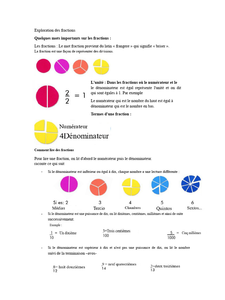 Guide complet sur les fractions | PDF | Algèbre | Objets mathématiques