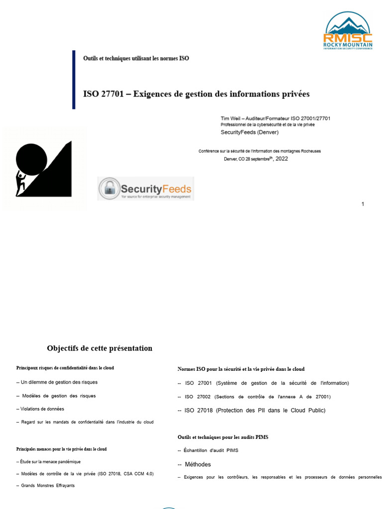 Normes ISO pour la sécurité dans le cloud | PDF | Sécurité des systèmes ...