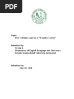 Download Post Colonial Analysis of Country Lovers by Nadine Gordimer by syeda saira batool SN97276582 doc pdf