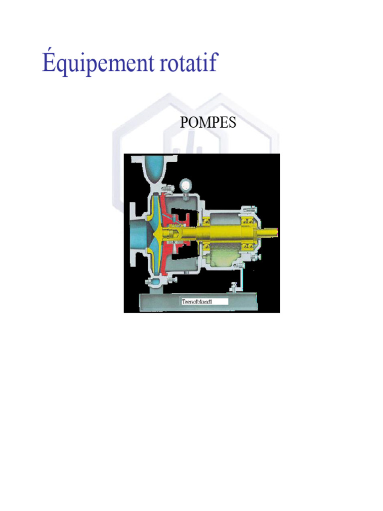 Équipement Rotatif et Dimensionnement des Pompes | PDF | Pompe | Machine