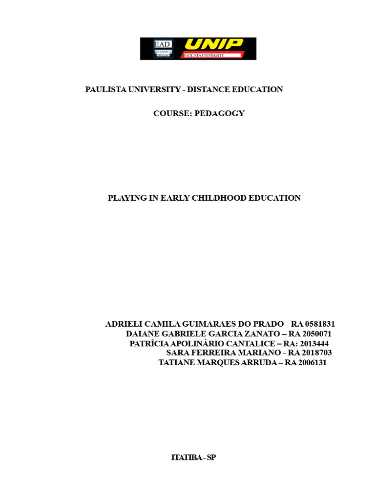 Teaching Degree Final Paper | PDF | Thought | Cognitive Development