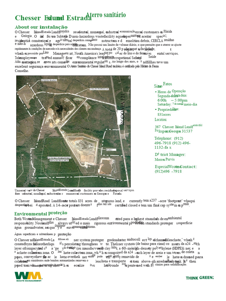 Aterro Sanitário Chesser: Gestão de Resíduos | PDF | Aterro | Desperdício