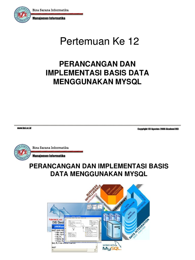 Rancang Database MySQL dengan DBDesigner | PDF