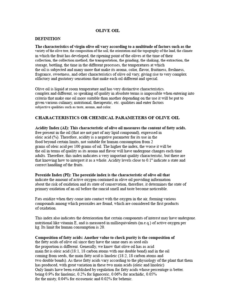 Understanding Olive Oil Types and Quality | PDF | Olive Oil | Olive