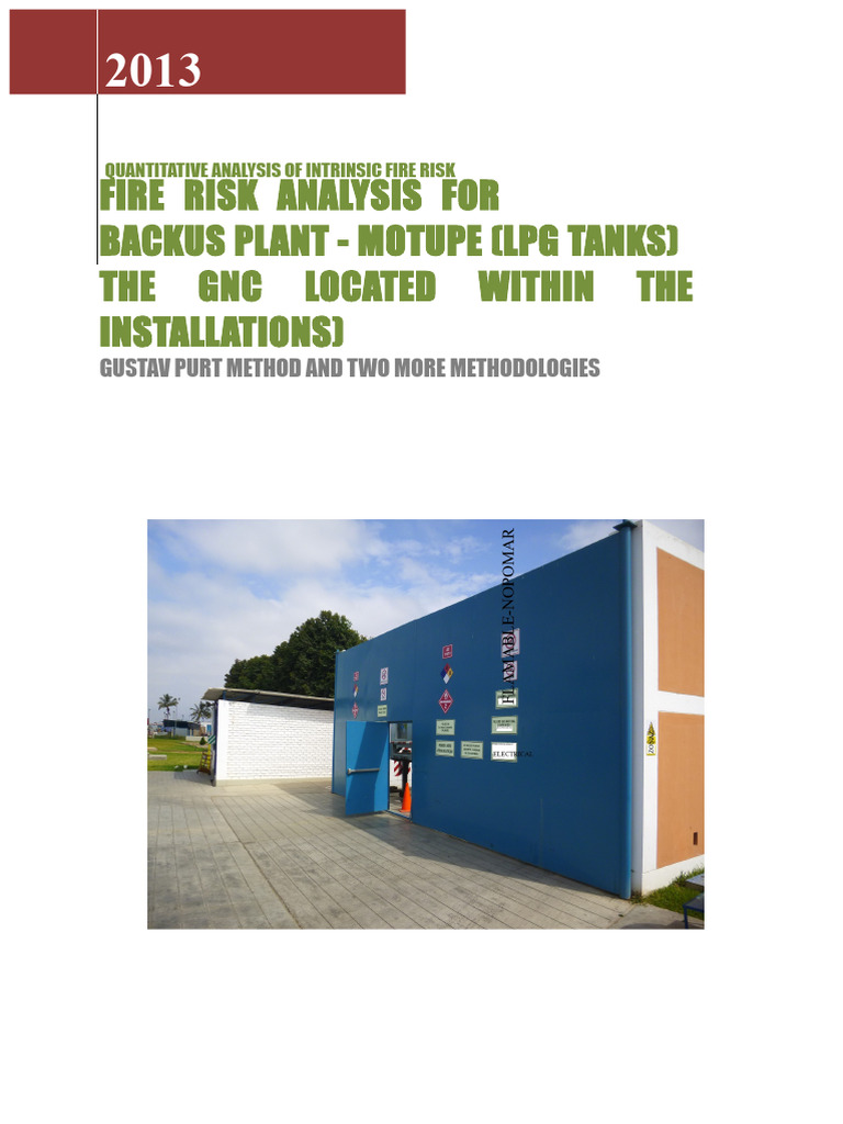 Fire Risk Analysis for Backus Plant | PDF | Risk