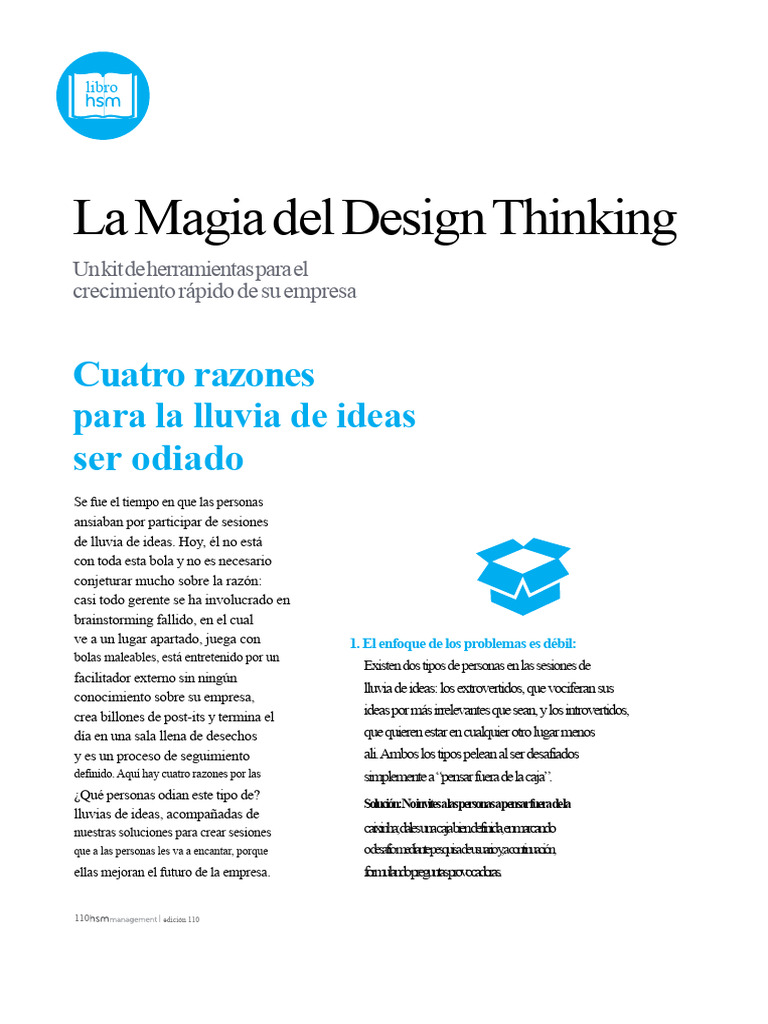 La Magia Del Design Thinking | PDF | Lluvia de ideas