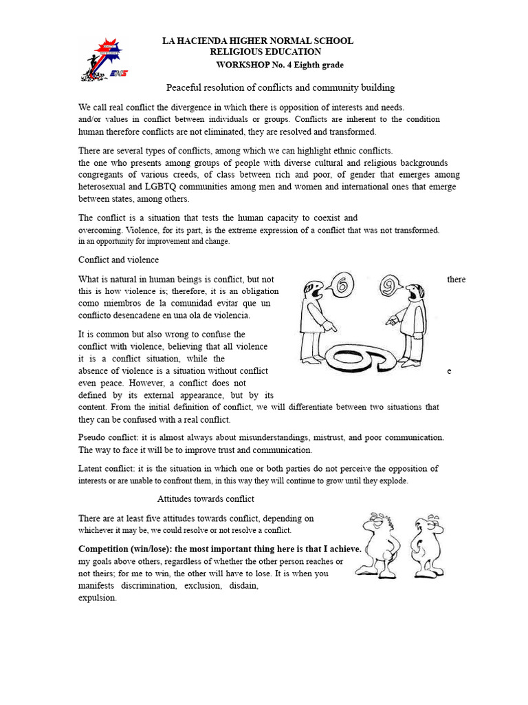 Conflict Resolution and Community Building | PDF | Violence | Attitude ...