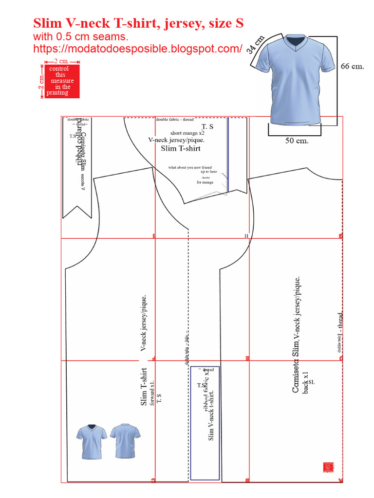 Shirt Pattern Size S | PDF