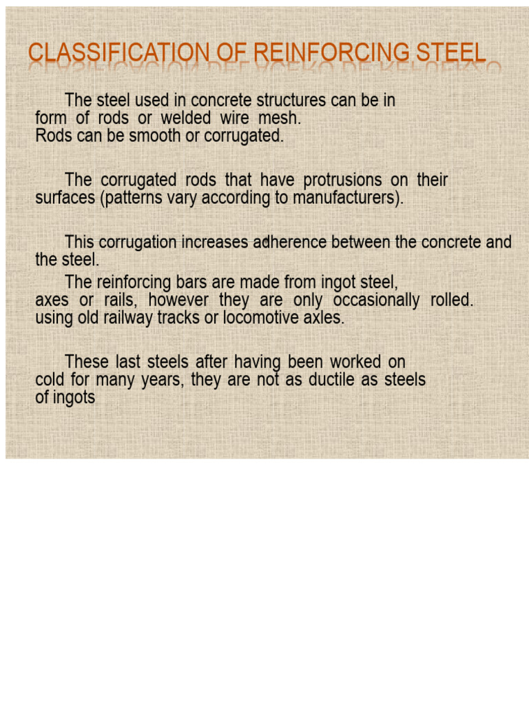 Types and Properties of Reinforcing Steel | PDF | Steel | Deformation ...