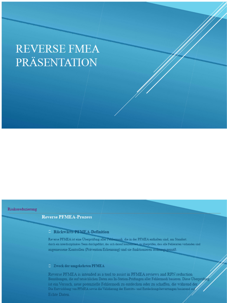 Reverse FMEA | PDF
