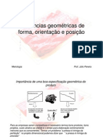 Tolerâncias Geométricas de Forma, Orientação e Posição