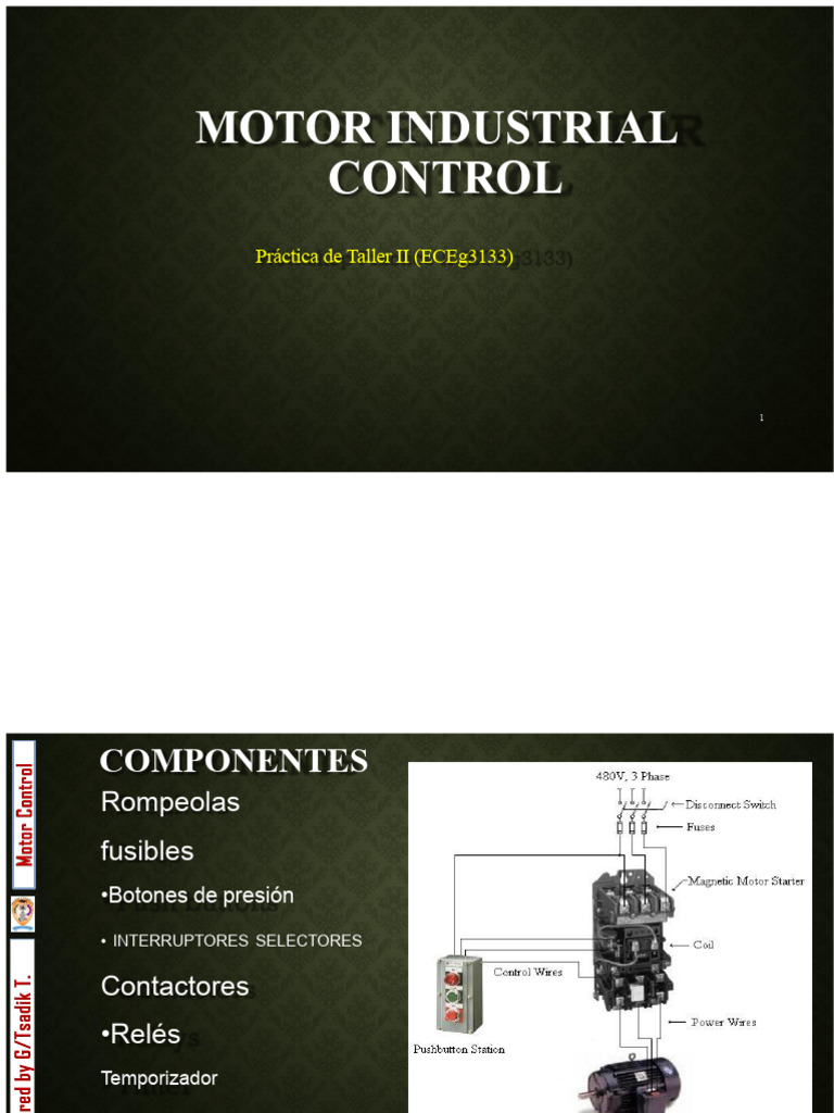 Control de Motores: Componentes y Tipos | PDF | Relé | Inductor