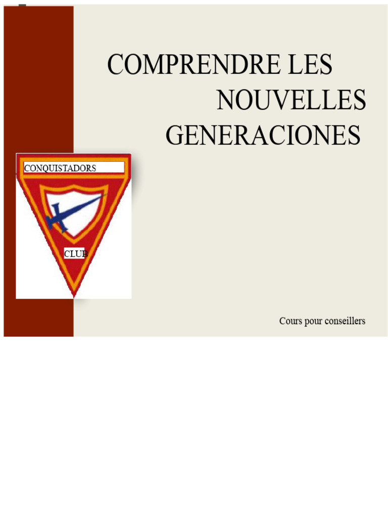 Comprendre les nouvelles générations | PDF